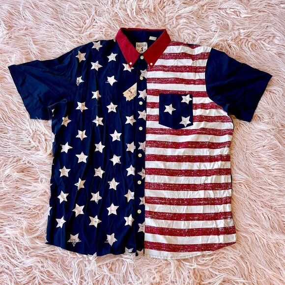Flag Button Down Shirt - Picture 1 of 5